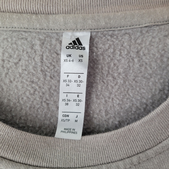 Adidas Women's Gray Tiro Tape Crewneck Sweatshirt Size XS | Athleisure Active - Picture 7 of 8